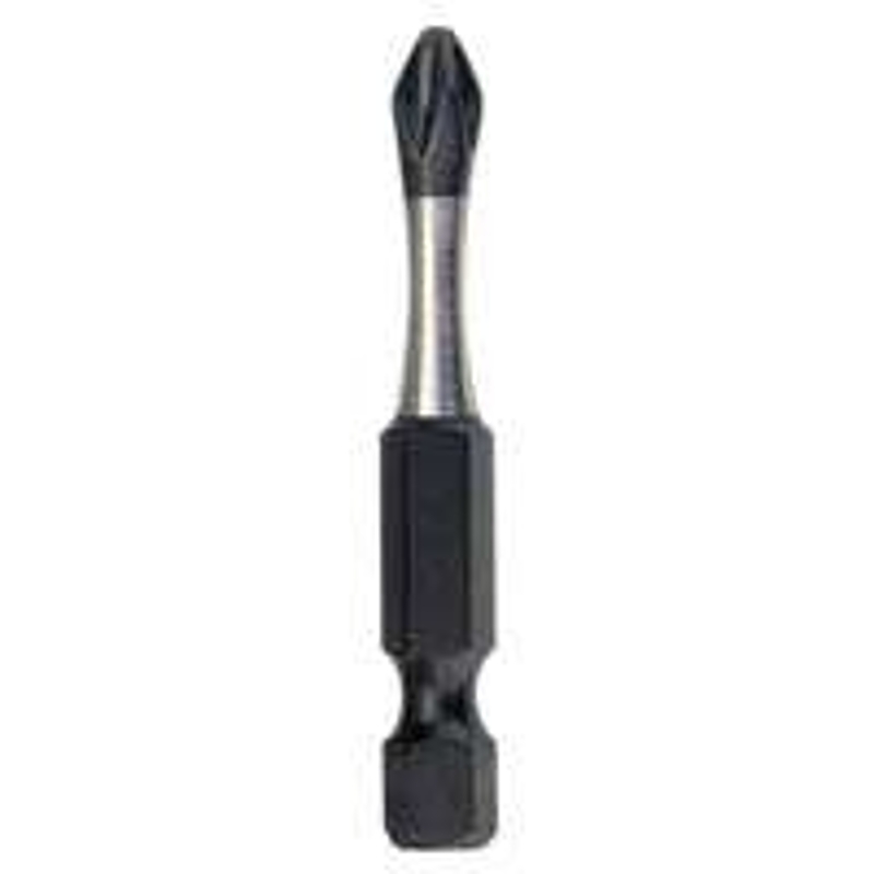 Milwaukee 48-32-4602 Power Bit, #2 Drive, Phillips Drive, 1/4 in Shank, Hex Shank, 2 in L, Steel