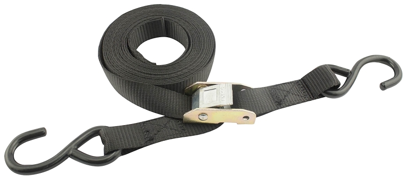 Erickson 01200 Cam Buckle Strap, 1 in W, 15 ft L, 750 lb Working Load, Polyester, Black