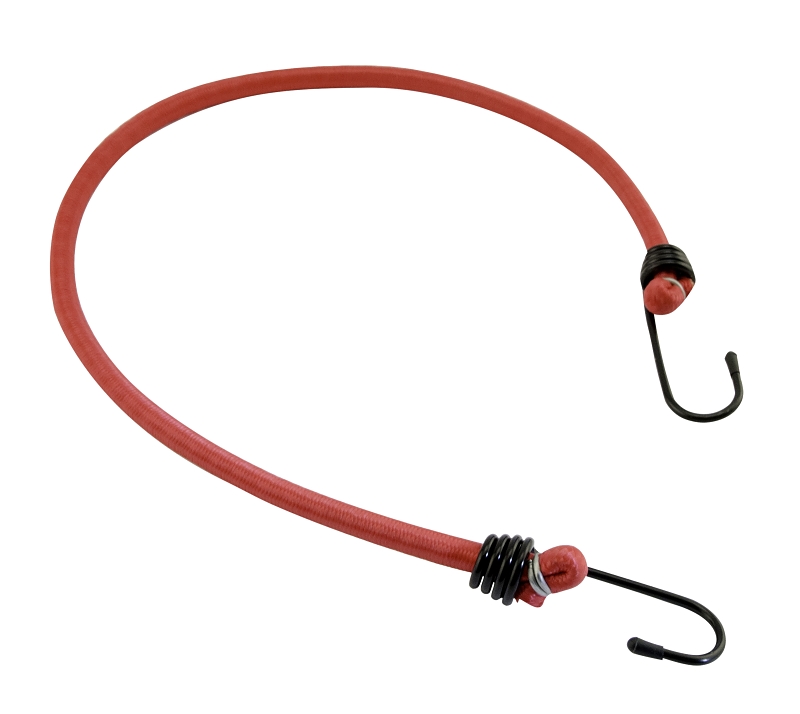 Erickson 06646 Bungee Cord, Steel End, 8 mm Dia, 18 in L, Hook End, 2/PK