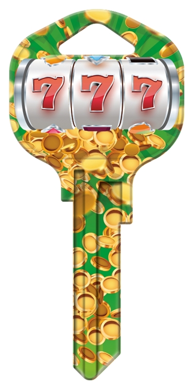 Hy-Ko 15005KW1-LUCK Key Blank, Lucky Dice, Painted, For: Kwikset KW1, Titan KW10 Keyways