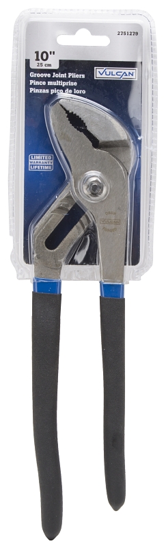 Vulcan PC980-05 Groove Joint Plier, 10 in OAL, 1-5/8 in Jaw, Black & Blue Handle, Non-Slip Handle, 1-5/8 in W Jaw