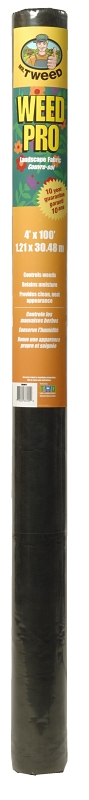 TWD WeedPro WP4100NH Landscape Fabric, 100 ft L, 4 ft W, Polypropylene, Black
