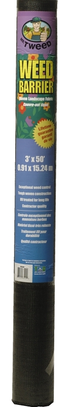 TWD Weed Barrier WB50NH Landscape Fabric, Professional, 50 ft L, 3 ft W, Black