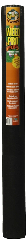 TWD WeedPro Plus WPP6 Landscape Fabric, 300 ft L, 6 ft W, Polypropylene, Black