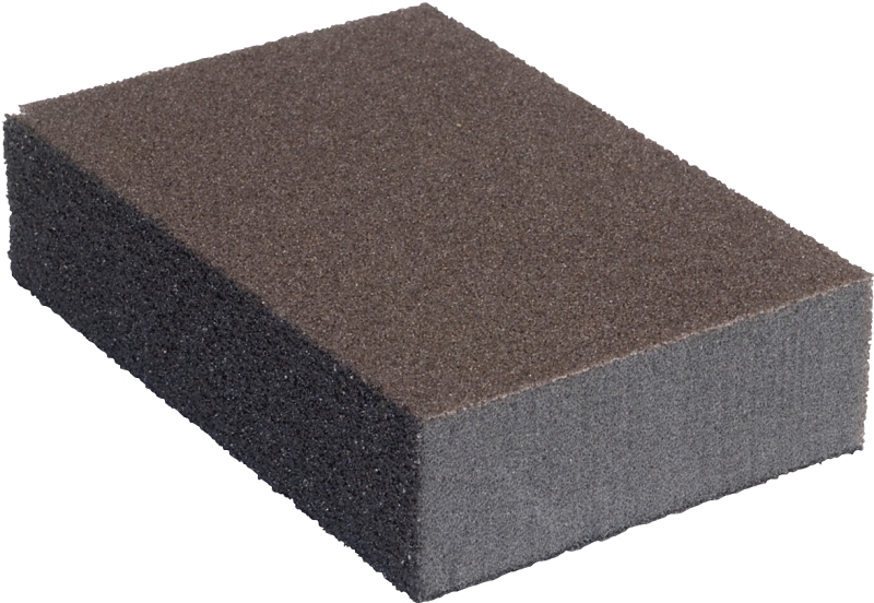 NORTON MultiSand 02081 Sanding Sponge, 4 in L, 2-3/4 in W, 75 Grit, Fine, Medium, Silicon Carbide Abrasive