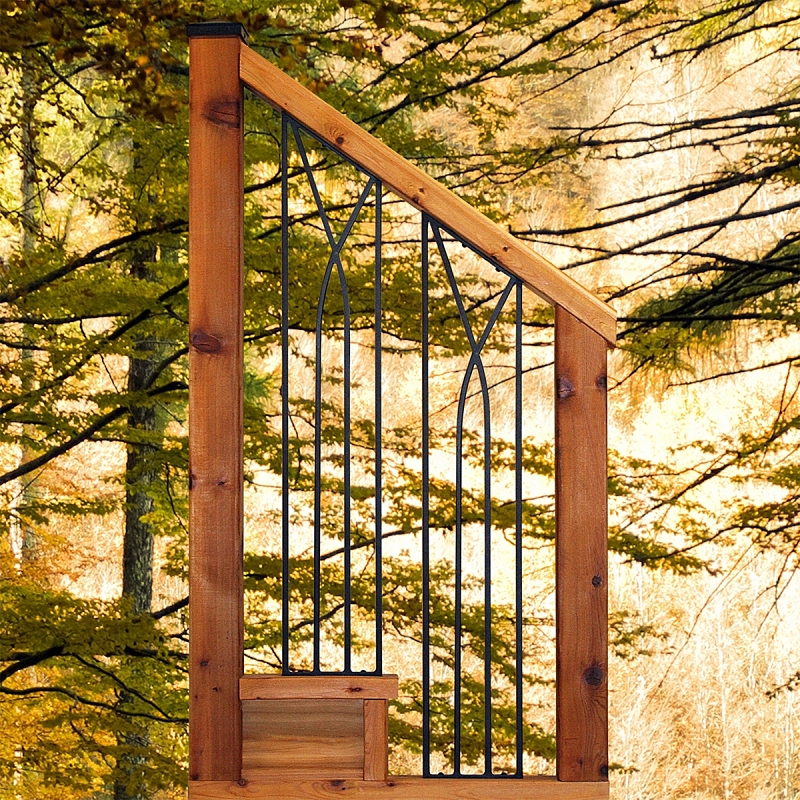 Nuvo Iron VSRP Stair Rail Panel, Veneziani Style, Black