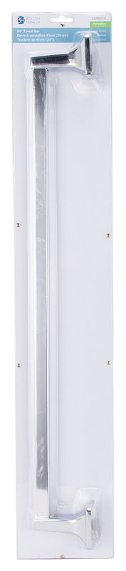 Boston Harbor CSC3L522 Towel Bar, 24 in L Rod, Chrome, Surface