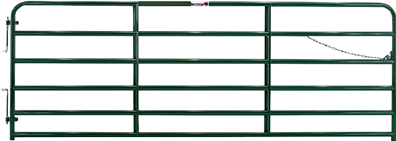Tarter 2GGCH8 Safety Gate, 8 ft W Gate, 52 in H Gate, Steel Frame, Green