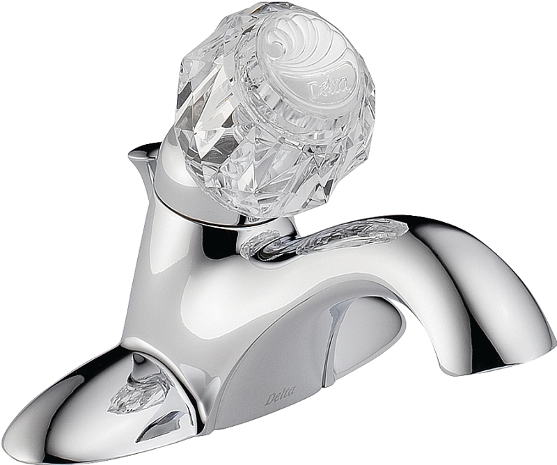 Delta Classic Series 522-DST Bathroom Faucet, 1.2 gpm, 1-Faucet Handle, Brass, Chrome Plated, Knob Handle, Rigid Spout