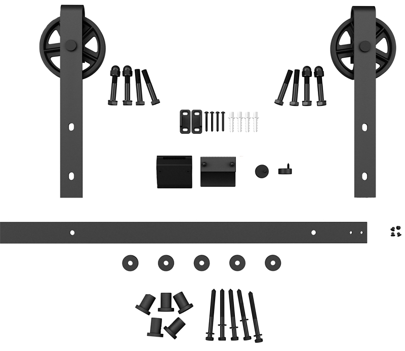 Onward 246020MATPVC Decorative Visible Rail System, 2 m L Track, Steel, Wall Mounting