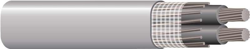Southwire 4/ 4/0 4/0X100 Service Entrance Cable, Gray Sheath, 205 A, 3-Conductor, PVC Insulation
