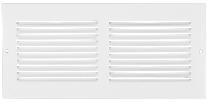 Imperial RG0418 Return Air Sidewall Grille, 14 in L, 6 in W, Steel, White, Painted/Powder-Coated