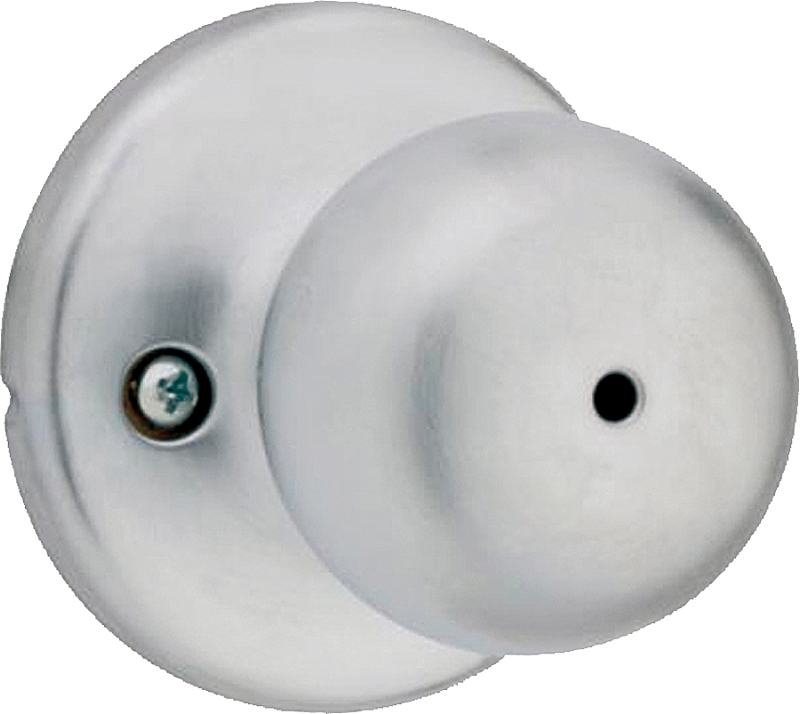 Weiser Fairfax Series 9GAC3310-007 Privacy Door Knob, 1-15/16 in Dia Knob, Satin Chrome
