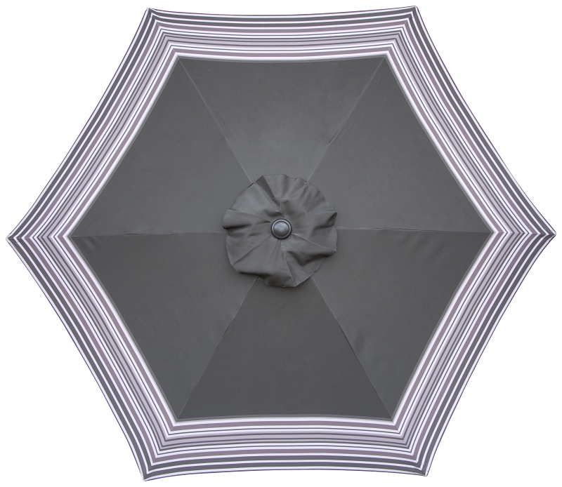 Seasonal Trends 59793 Tilt/Crank Market Umbrella, 94.4 in H, 106.2 in W Canopy, 106.2 in L Canopy, Hexagonal Canopy