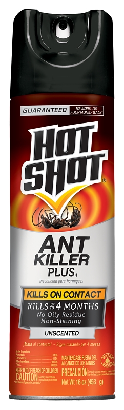 Hot Shot 4480-9 Ant Killer Plus, Liquid, Spray Application, 16 oz, Aerosol Can