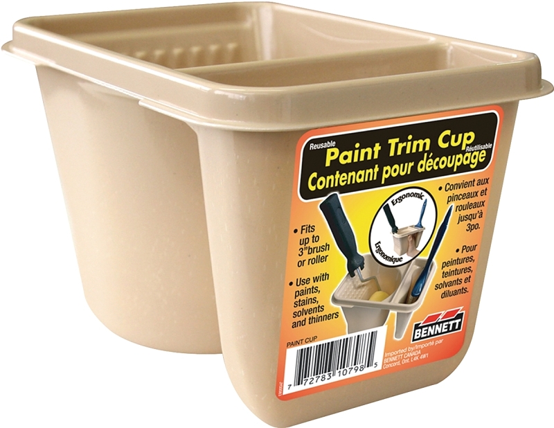 Bennett PAINT CUP Paint Trim Cup with Brush Holder, 500 mL, Plastic