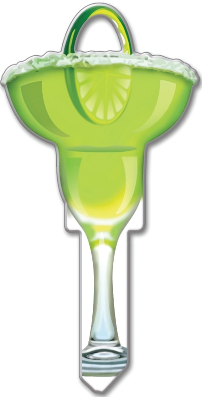 Lucky Line Key Shapes Series B109K Key Blank, Margarita, Brass, Enamel-Coated, For: Kwikset Locks
