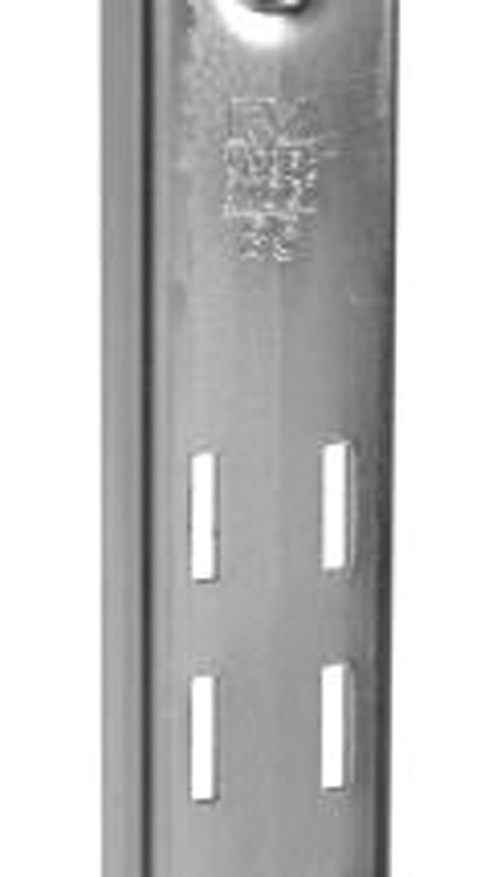 Knape & Vogt 85 ANO 60 Shelf Standard, 680 lb, 16 ga Thick Material, 1-1/4 in W, 60 in H, Steel, Anochrome