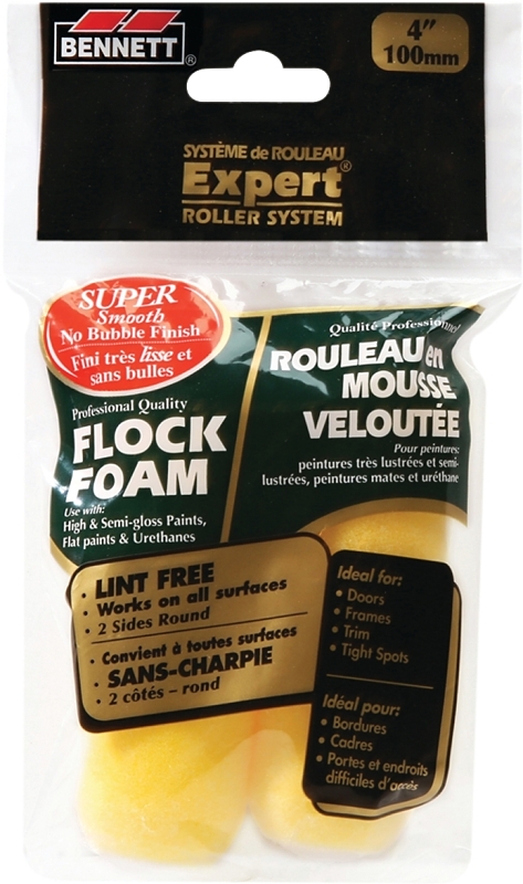 Bennett 2X4 FLOCK Flocked Roller, 100 mm L