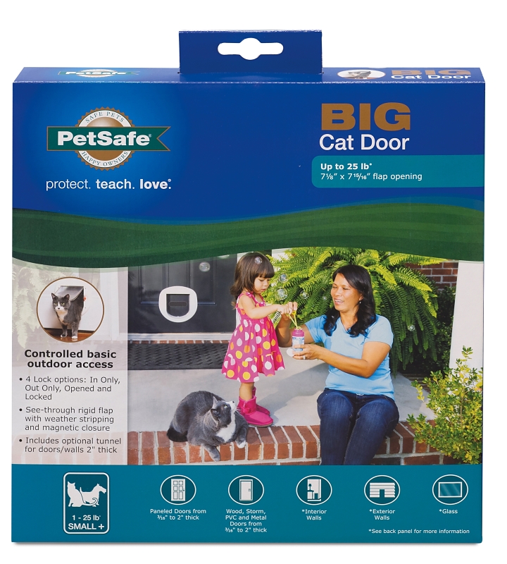 PetSafe PPA00-11326 Series Cat Door, 7-1/8 x 7-15/16 in, Plastic, White