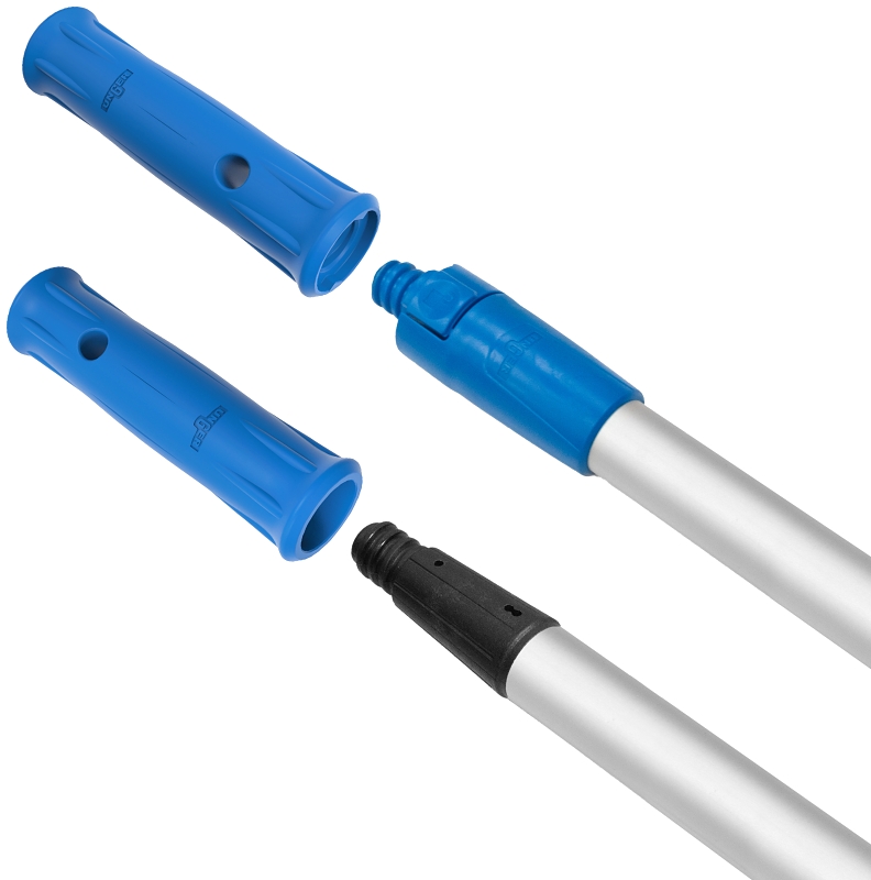 Unger Professional 976520 Dual-Ended Pole, 48 in Min Pole L, 60 in Max Pole L, Threaded, Aluminum Pole, Silver