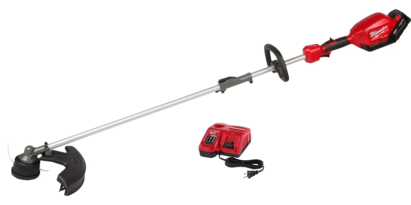 Milwaukee 2825-21ST String Trimmer, 8 Ah, 18 V Battery, Lithium-Ion Battery, 0.08 to 0.095 in Dia Line, Black/Red