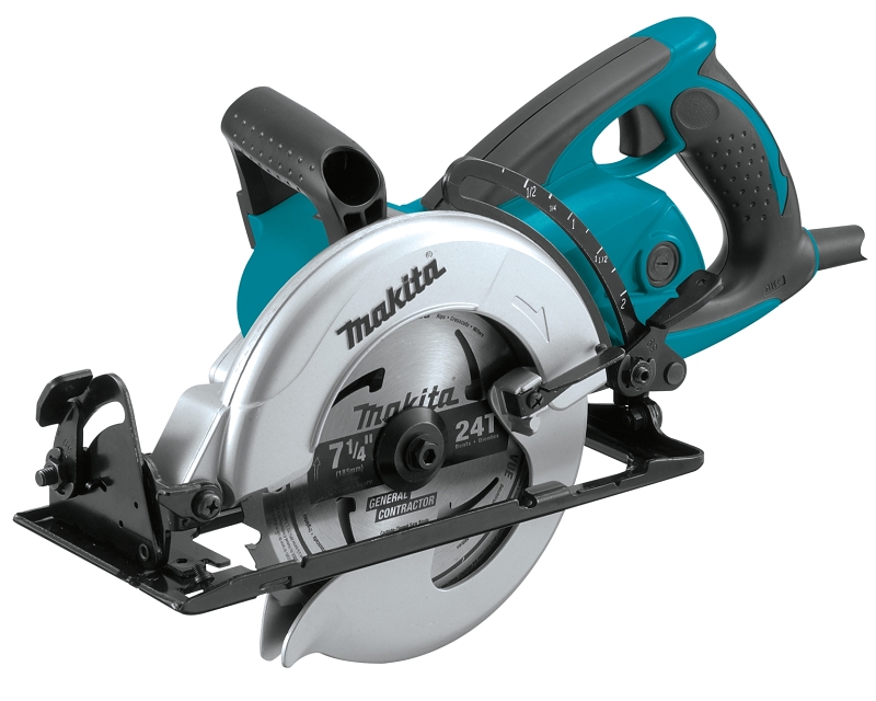 Makita 5477NB Circular Saw, 15 A, 7-1/4 in Dia Blade, 5/8 in Arbor, 0 to 51.5 deg Bevel