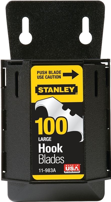 Stanley 11-983A Hook Large Snap-Off Blade, For Use With Standard Utility Knives, 1-7/8 in L, Steel