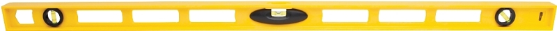 STANLEY 42-470 I-Beam Level, 48 in L, 3-Vial, 2-Hang Hole, Non-Magnetic, ABS, Yellow