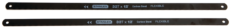 STANLEY 15-922A Hacksaw Blade, 1/2 in W, 12 in L, 32 TPI, HCS Cutting Edge