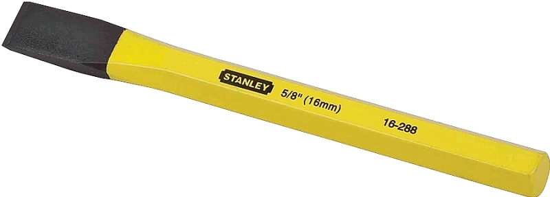 STANLEY 16-288 Cold Chisel, 5/8 in Tip, 6-3/4 in OAL, Vanadium Steel Blade