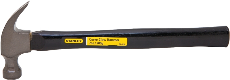 STANLEY 51-613 Nailing Hammer, 7 oz Head, Curved Claw Head, HCS Head, 11-1/4 in OAL