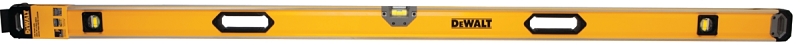 DeWALT DWHT43172 Box Beam Level, 72 in L, 3-Vial, Non-Magnetic, Aluminum, Black/Yellow