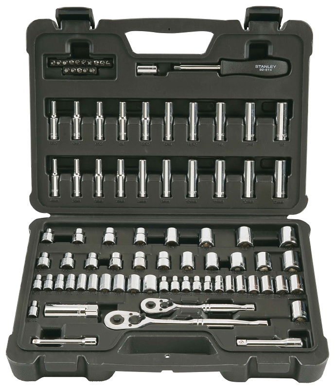 STANLEY STMT71651 Tool Set, Vanadium Steel, Polished Chrome, 85-Piece