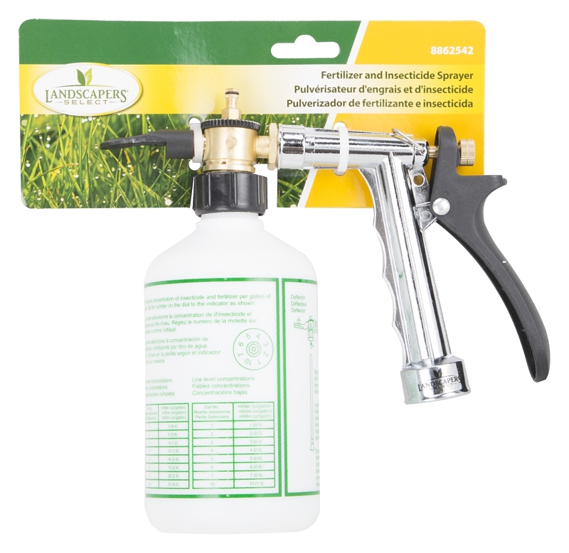 Landscapers Select GM244 Hose Sprayer, 15 oz Cup, Zinc Alloy, Silver