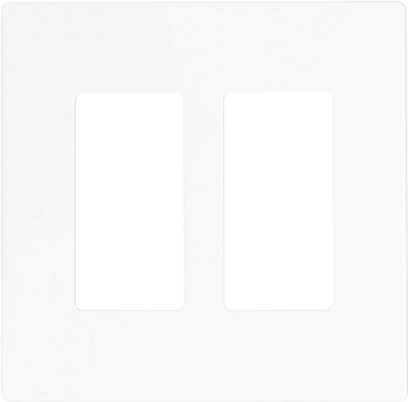 Arrow Hart PJS262W Wallplate, 4-7/8 in L, 4.94 in W, 2-Gang, Polycarbonate, White, High-Gloss