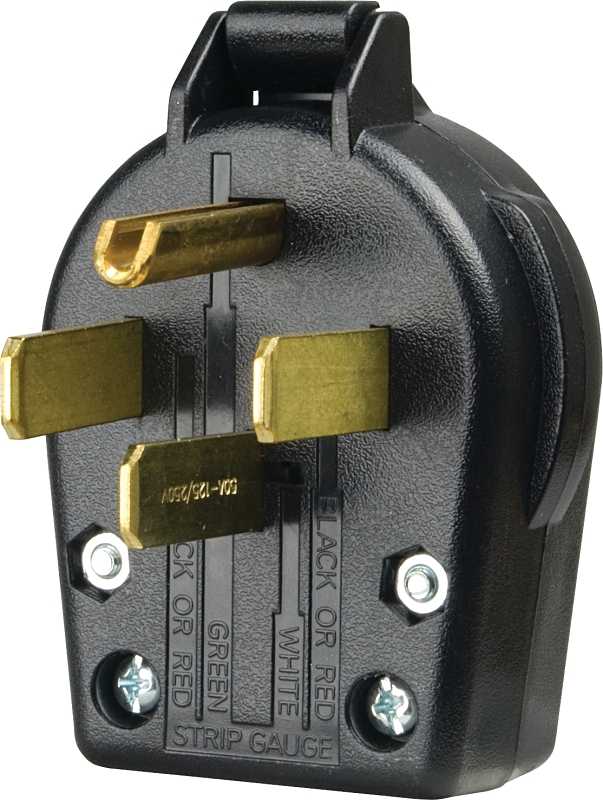 Eaton Wiring Devices S21-SP Electrical Plug, 3 -Pole, 30/50 A, 125/250 V, NEMA: NEMA 14-30P, 14-50P, Black