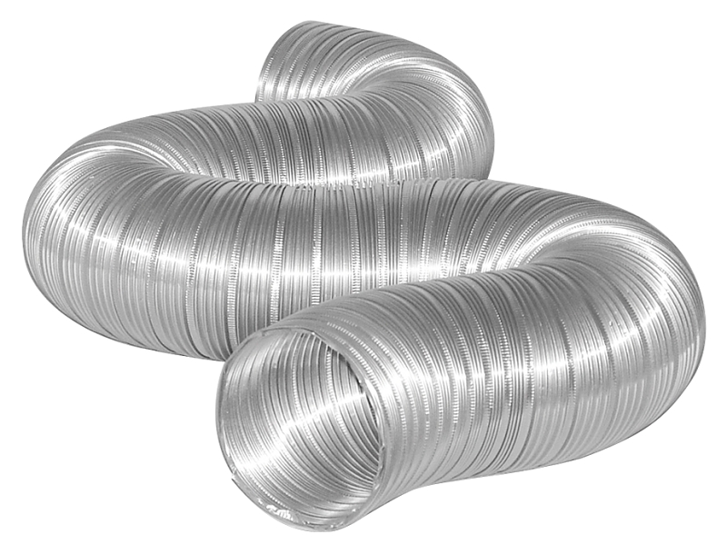 DUNDAS JAFINE MFX58X Semi-Rigid Duct, 5 in Dia, 6 ft L, Aluminum