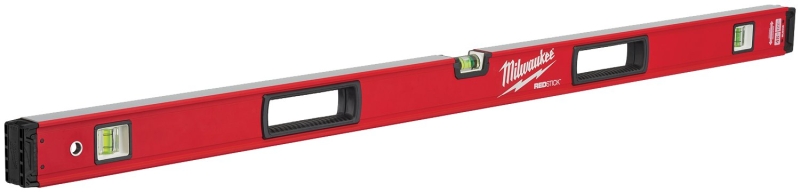 Milwaukee REDSTICK Series MLBX48 Box Level, 48 in L, 3-Vial, Non-Magnetic, Aluminum, Red
