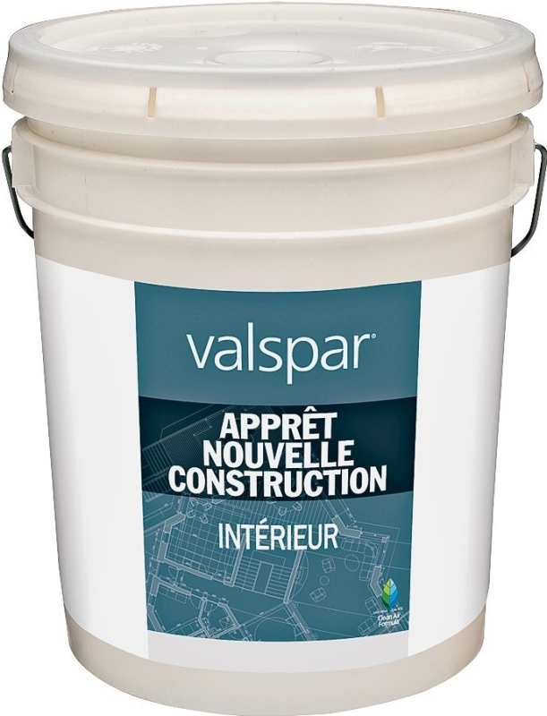 Valspar 11287C General Purpose Interior Construction Primer, 5 gal Pail, Liquid, White