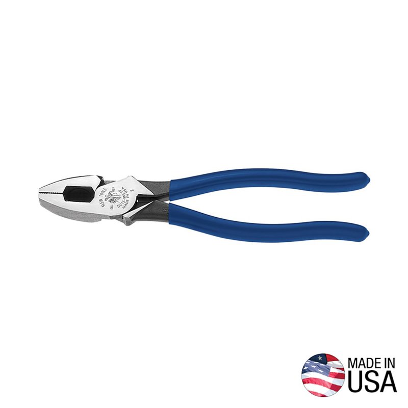 KLEIN TOOLS D213-9NETP Cutting Plier, 9-3/8 in OAL, 1.43 in Cutting Capacity, Dark Blue Handle, 1-1/4 in W Jaw