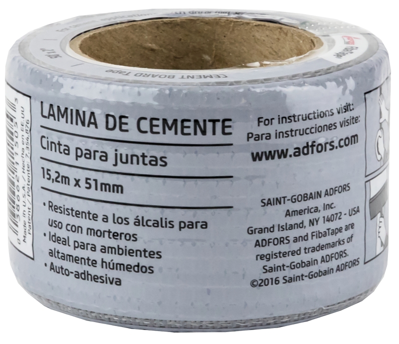 Adfors FibaTape FDW6961-U Cement Board Tape Wrap, 50 ft L, 2 in W, Gray