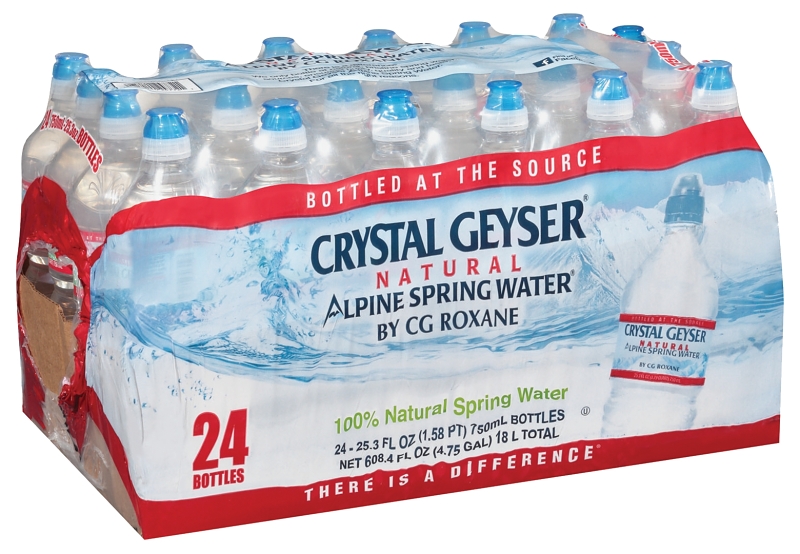 Crystal Geyser 24772-1 Alpine Spring Water, 25.3 fl-oz Bottle