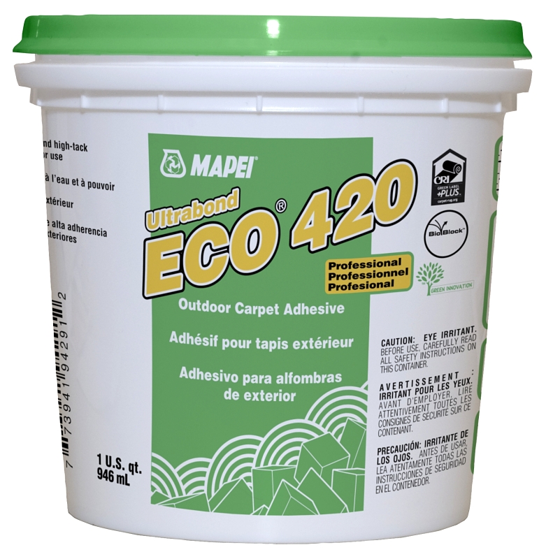 Mapei 94291000 Carpet Adhesive, Beige, 1 qt, Pail