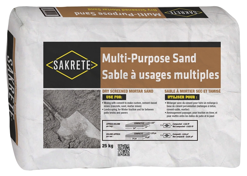 Sakrete 13001125 Multi-Purpose Sand, Pellets, Tan, 25 kg, Bag