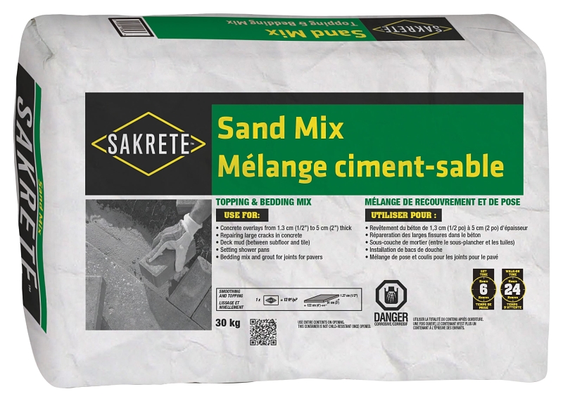 Sakrete 11051130 Sand Mix, Powder, Gray, 30 kg, Bag
