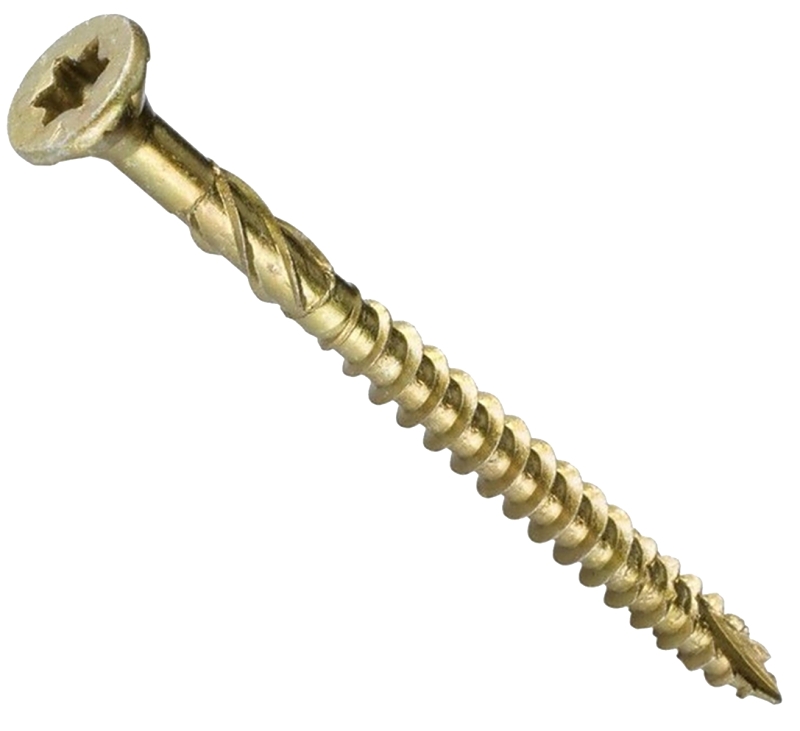 GRK Fasteners R4 02095 Screw, #9 Thread, 1-1/2 in L, W-Cut Thread, Countersunk Head, Star Drive, Zip-Tip Point, Steel