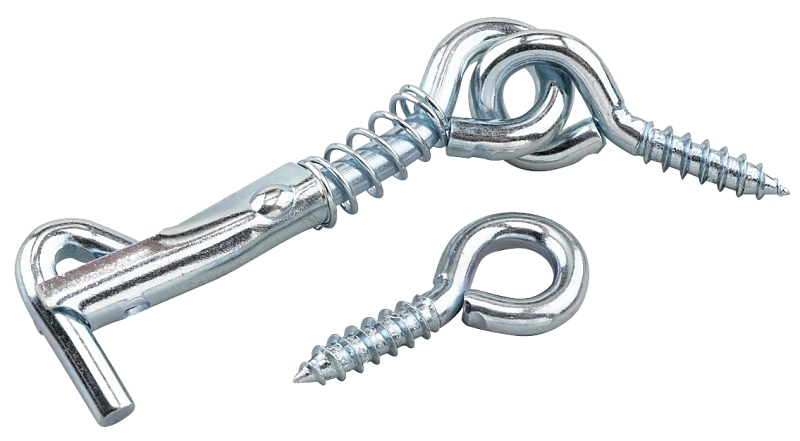 Onward 1405XR Safety Gate Hook and Eye, 3.3 mm Dia x 2 in L Dimensions, Steel, Zinc