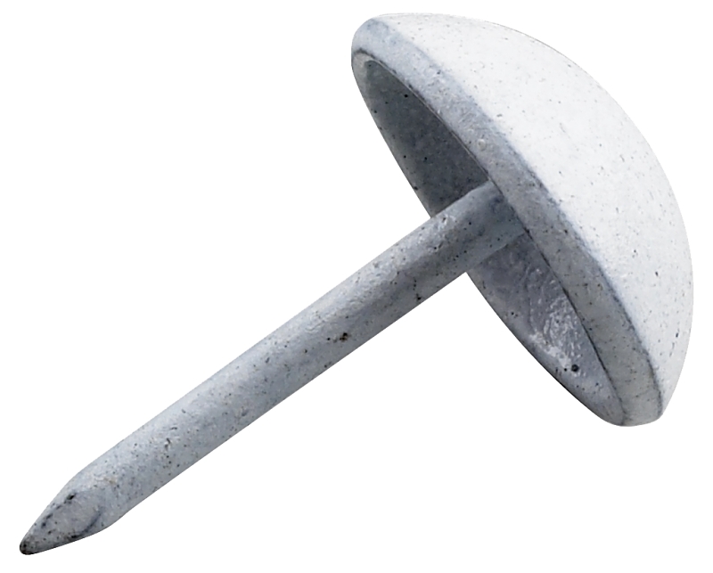 Onward 4523WR Series Upholstery Nail, Metal/Steel, Round Head, White