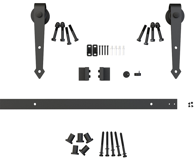 Onward 246008MATPVC Arrow Decorative Visible Rail System, 2 m L Track, Steel